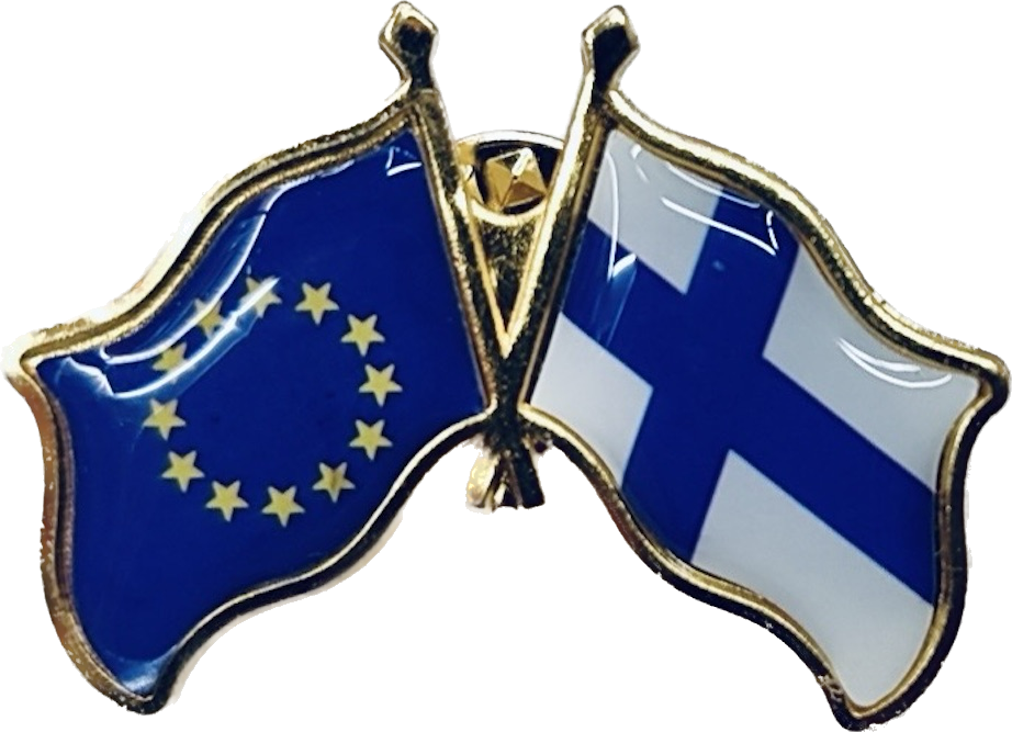 products-Suomen+EU lippu pinssi